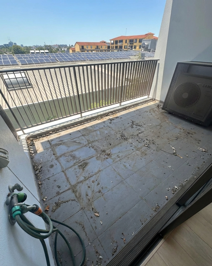 Balcony Cleaning - Before cleaning